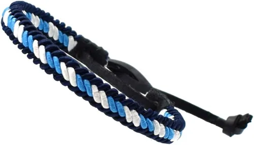 Vista 2 de BDM Pulsera de tela para hombre y mujer con la bandera de Argentina, pulsera ajustable a diferentes tamaños
