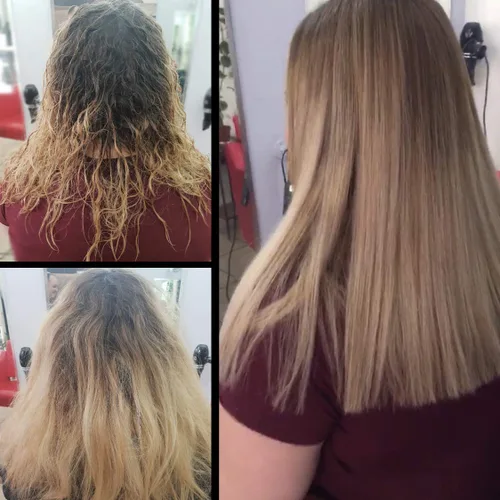 Vista 5 de INVERTO 60 - Tratamiento de queratina para cabello rubio sin formaldehído, tratamiento capilar de queratina súper rápido, proceso de aplicación