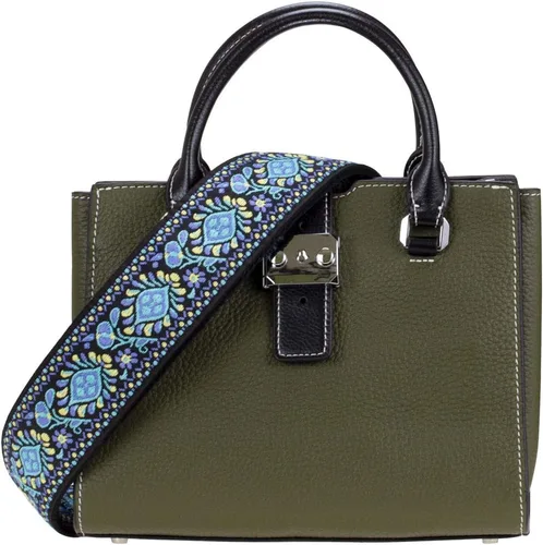 Vista 3 de Allzedream - Correa de repuesto ajustable estilo guitarra, bolsa cruzada de tela jacquard bordada