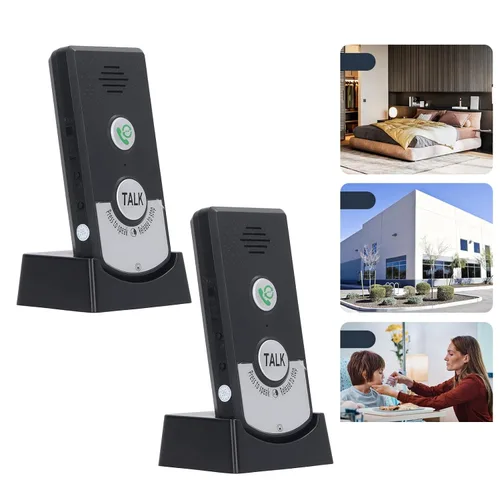 Vista 5 de Intercomunicador de voz de 2 vías Super largo alcance inalámbrico timbre timbre unidad con intercomunicador, impermeable, rango de 3,280.8 ft