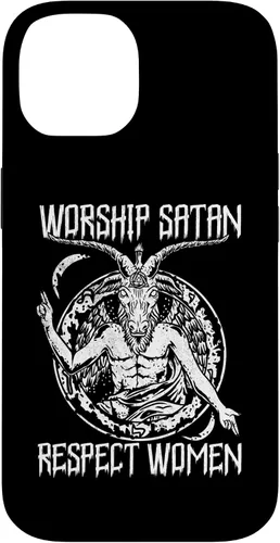 Vista 4 de Worship Satan Respect Women I Satanic Goat Head Case for iPhone 16