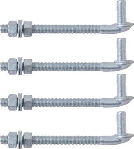 Vista 20 de VIVIDA Bisagra de Puerta con Perno en J de 6", Bisagra de Poste con Perno en J con Pasador Macho de 5/8", para Puerta de Cerca de Malla de Cadena