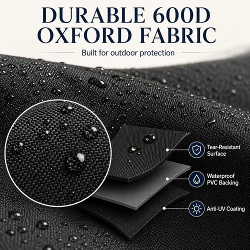 Vista 4 de Funda de parrilla Grisun para Pit Boss Pro Series II 600, Lexington 500/540, 600D Funda impermeable de parrilla para parrilla de pellets de madera
