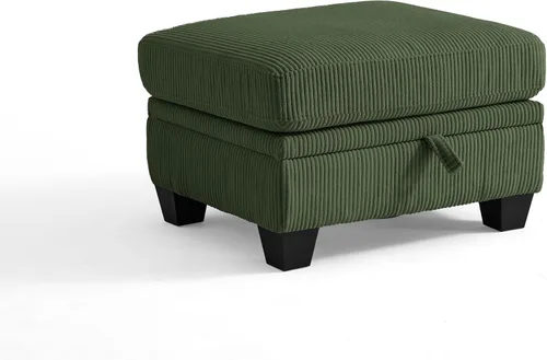 Vista 10 de CHIC HOUSE Sofá modular modular con otomanas de almacenamiento, sofá de pana para espacios pequeños y apartamentos, sofá esquinero convertible