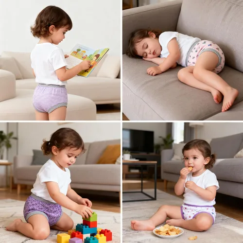 Vista 2 de BIG ELEPHANT Ropa interior de entrenamiento para niños pequeños, 100% Serie Floral