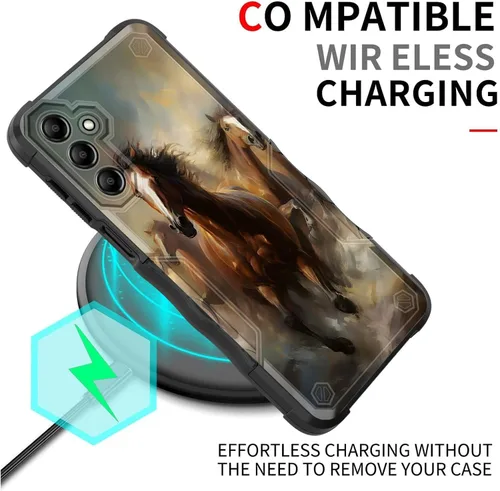 Vista 57 de Funda para Galaxy A14 5G, [Doble Capa][Protección contra Caídas de Grado Militar de 10 Pies] [Antideslizante] Funda Resistente a Prueba de Golpes