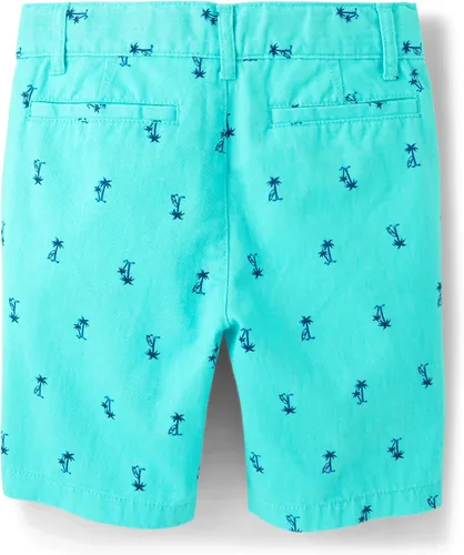 Vista 2 de The Children's Place boys Print Chino Shorts Blue Radiance