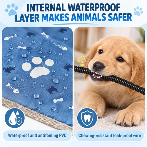 Vista 4 de Heating Pad for Puppies, Electric Heated Mat with Steel Cord for Dog, Cat