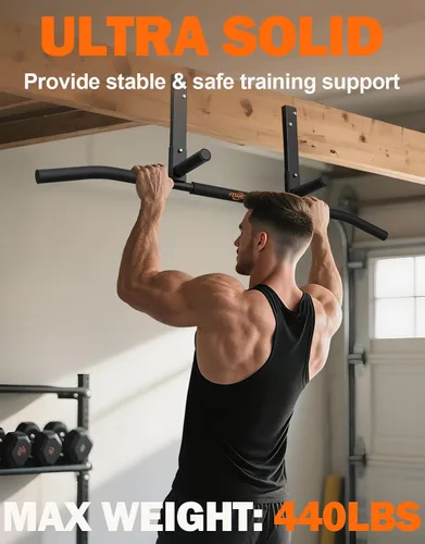 Vista 2 de Fitarc Joist Mount Pull Up Bar, Wall Chin Up Bar Ceiling Mount for Beams, Heavy Duty Steel Construction, Home Gym Workout Equipment -Patent Pending