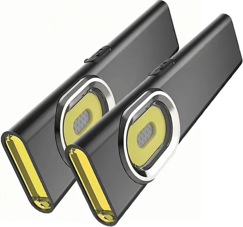 Vista 9 de Linterna EDC de bolsillo, linterna LED ultrafina de 0.315 in recargable, 600 lúmenes, 8 modos mini linterna para automóvil, hogar, campamento