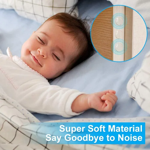 Vista 4 de FATLODA 400 piezas de parachoques de goma transparente autoadhesivos, almohadillas suaves para puerta de gabinete, amortiguadoras de sonido