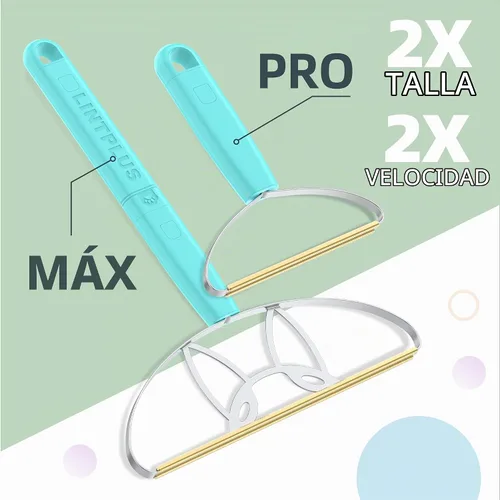 Vista 4 de MAX & Pro LINTPLUS - Paquete de removedor de pelo de mascotas, 2 en 1, doble mango ajustable y fijo, herramientas grandes y compactas