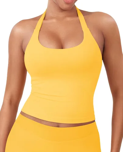 Vista 14 de YEOREO SoftHue Impact Halter - Camiseta sin mangas para mujer Blanco