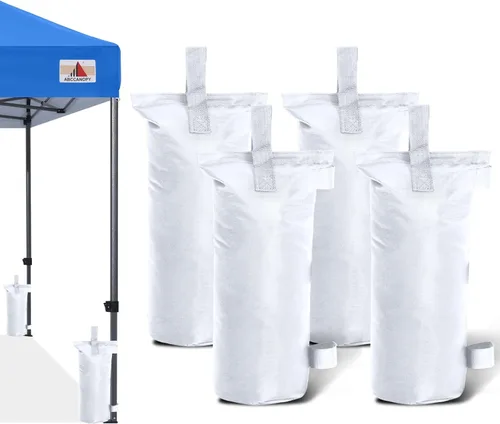 Vista 6 de ABCCANOPY - Juego de anclaje de 4 bolsas de arena de 112 libras para toldos desplegables para exteriores
