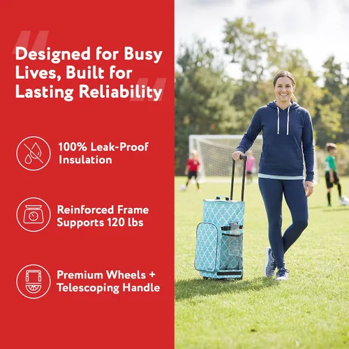 Vista 6 de dbest products - Nevera tipo carrito inteligente ultra compacta extendida, con aislamiento, con plataforma trasera, plegable, para barbacoa, playa