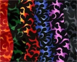 Vista 2 de Tela Velboa Fire Flame Royal Blue by The Yard