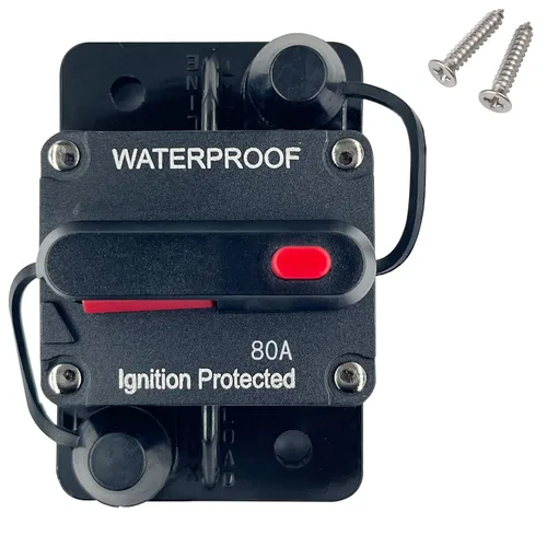 Vista 18 de Disyuntor de 100 amperios de 12 V a 48 V CC con botón de interruptor de reinicio manual para motor de arrastre de barcos, vehículos de remolque