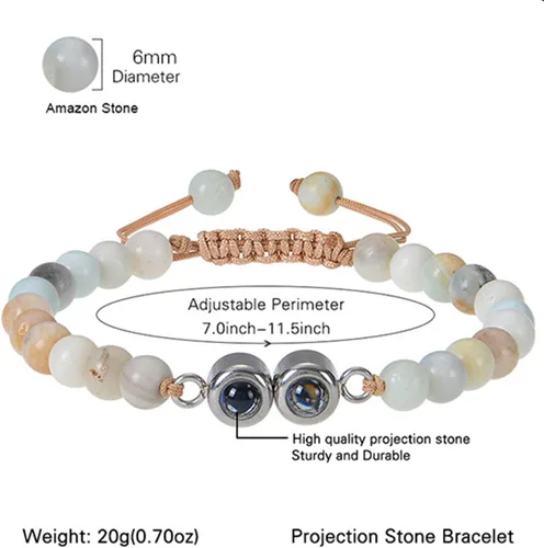 Vista 3 de Custom Bracelet with 2 Picture Inside Personalized Photo Bracelet Memorial Gifts for Couples Women Men Mothers Day Fathers Day Birthday Anniversary
