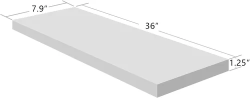 Vista 3 de WELLAND Simons - Estantería flotante de pared (36 pulgadas, blanco)