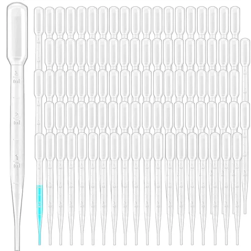 Vista 8 de 300 piezas de Pipetas de plástico desechables transparentes de 1 ml con cuentagotas, Pipetas volumétricas, Pipetas para aceites esenciales