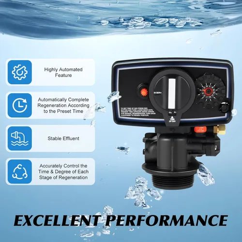 Vista 3 de Válvula de control de suavizante de agua para toda la casa con cabezal de control digital automático de alto rendimiento 5600 Válvula de control