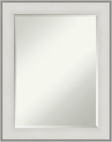Vista 69 de Amanti Art - Espejo de baño blanco para sobre lavabo, espejo de tocador rectangular blanco de 35x45 para gabinete, marco moderno extragrande, se