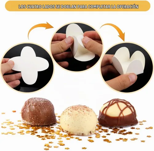 Vista 3 de 200 forros para cupcakes, envoltorios de trufas, tazas de caramelo de chocolate, forros para hornear para bodas, fiestas, cumpleaños, baby shower