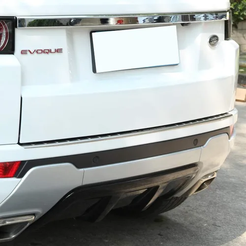 Vista 4 de YIWANG Tiras de decoración de puerta trasera de maletero de automóvil ABS cromadas para Land Rover Range Rover Evoque 2012-2018 Accesorios