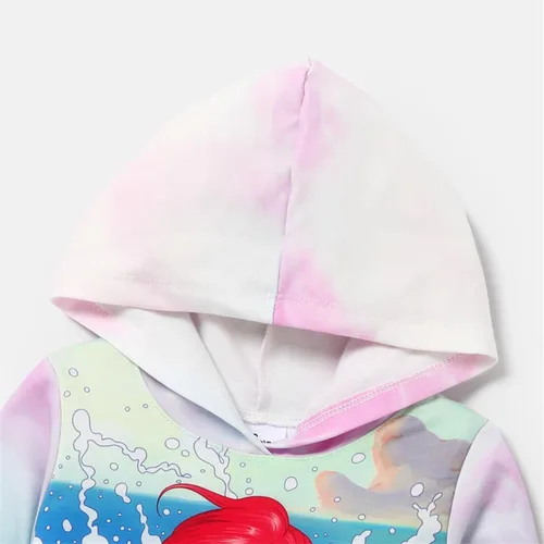 Vista 3 de Disney Frozen Princess Anna Elsa - Conjunto de sudadera con capucha y pantalones deportivos para niñas pequeñas y grandes