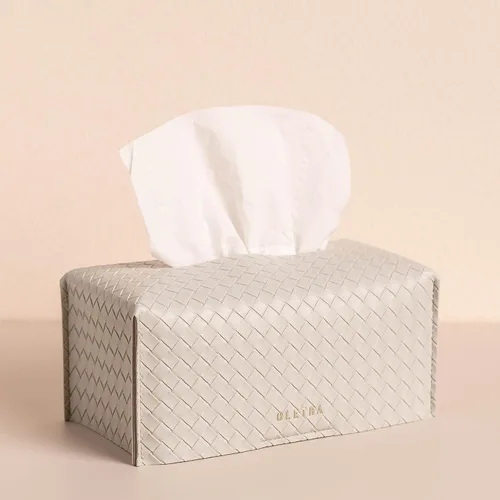 Vista 19 de OLETHA Funda para Caja de Pañuelos Rectangular Estética, Portador de Pañuelos de Caja Plana Mediana Rectangular, Negro