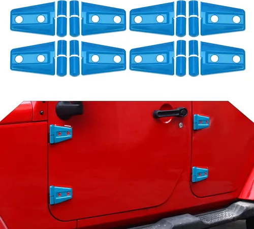 Vista 14 de 4 cubiertas protectoras de bisagra de puerta para Jeep Wrangler JK 2007-2018 de 2 puertas (negro)