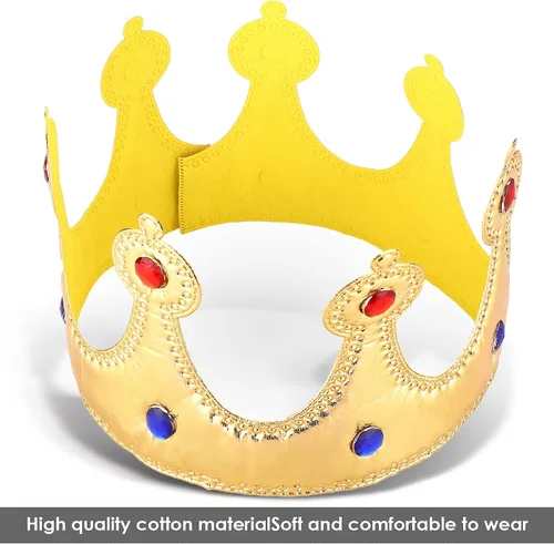 Vista 7 de Abeillo Corona de rey de cumpleaños, banda para niño, botones y accesorios de vestir para celebración de cumpleaños