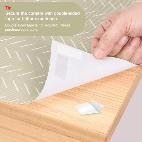 Vista 3 de Glotoch Forro Premium Antideslizante para Estantes, Forro de Cajón No Adhesivo, Revestimientos Impermeables para Armarios de Cocina, Cajón