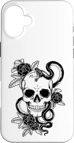 Vista 23 de Gothic Flower Skull Snake Roses Case for iPhone 16