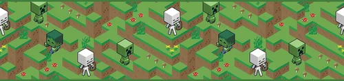 Vista 5 de RoomMates - Papel pintado despegar y pegar con caras icónicas de Minecraft, RMK12377BD