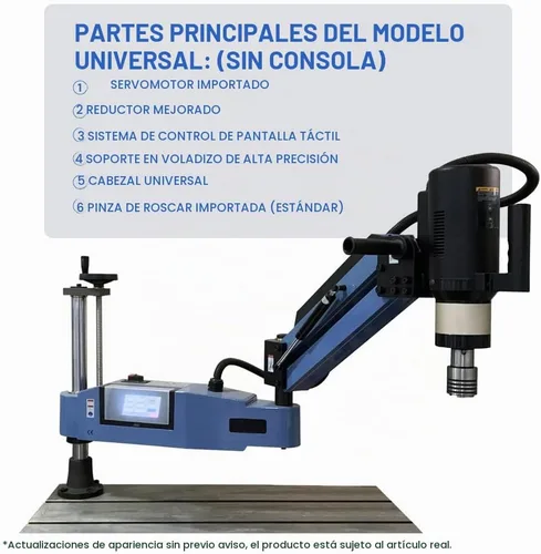Vista 7 de Stock de EE. UU. M3-M16 Máquina de Roscado Eléctrica Brazo de Roscado Universal de 360 Grados Incluye 9 Pinzas ANSI
