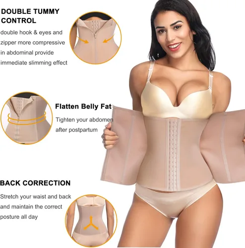 Vista 4 de SCARBORO Entrenador de cintura con corsé debajo del busto para mujer adelgazante control de abdomen fajas moldeador de cuerpo