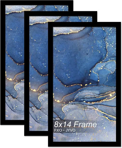 Vista 151 de Fxojyvo Marco de fotos de 5 x 8 pulgadas, marco negro para póster de fotos de 5 x 8 pulgadas, peso ligero y altamente transparente, marco de 5 x 8