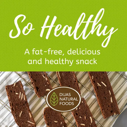 Vista 3 de DIJAS Natural Food s, Galleta de biscotti sin grasa, ingredientes naturales sin conservantes, delicioso aperitivo bajo en calorías (5 onzas)