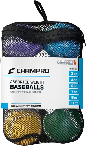 Vista 9 de Champro Pelotas de béisbol de entrenamiento con peso, juego de 6