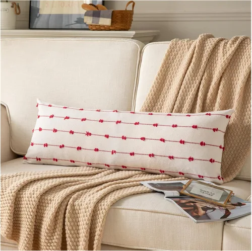 Vista 21 de Caflife Fundas de Almohada Decorativas Boho 18x18 pulgadas Beige y Negro, Juego de 2 Fundas de Almohada Decorativas Modernas Estilo Granja para Sofá