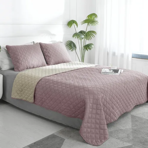 Vista 15 de Easy-Going - Juego de colcha reversible tamaño individual con 1 colcha y 1 funda de almohada, colcha de cama suave, colcha de microfibra ligera