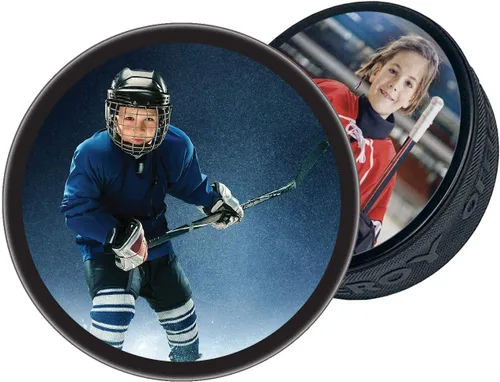 Vista 3 de Disco de hockey con foto personalizada