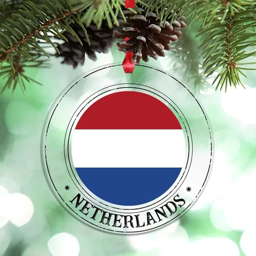 Vista 18 de Bandera nacional de Noruega, adornos de Navidad patrióticos 2023, decoraciones de Navidad para árbol, adornos acrílicos transparentes, colgante