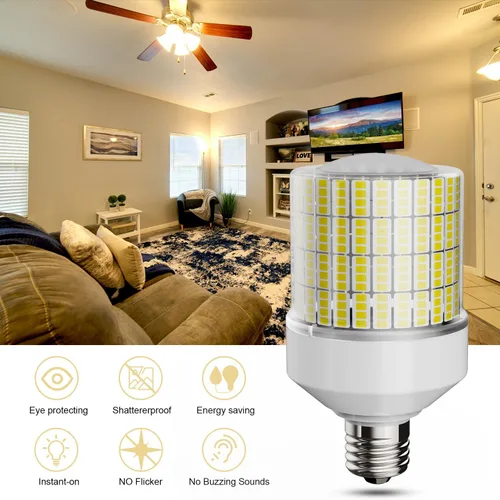 Vista 6 de NS Bombillas de maíz equivalentes a 700 W de 10500 lm (1 juego) - 90% de ahorro de energía, IP65 impermeable, E26/E39, 70 W 3000 K cálidas, luces