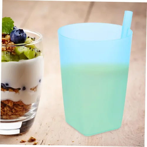 Vista 7 de PRETYZOOM Vasos para beber de pared gruesa, 16 piezas, popotes para fiestas, juego de jugo para agua al aire libre, para niños y niñas y adultos