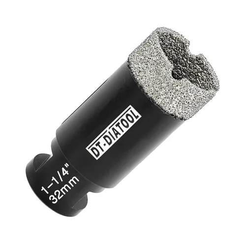 Vista 30 de DT-DIATOOL Broca de núcleo de diamante de 1/4 pulgada con hilo 5/8"-11 de vacío soldado para baldosas de porcelana, cerámica, gres, mármol, granito