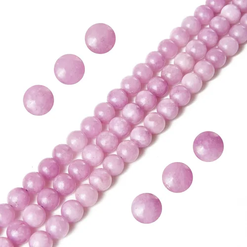 Vista 39 de 100 piezas de cuentas de amatista natural de 6 mm, cuentas de piedras preciosas redondas sueltas para hacer joyas