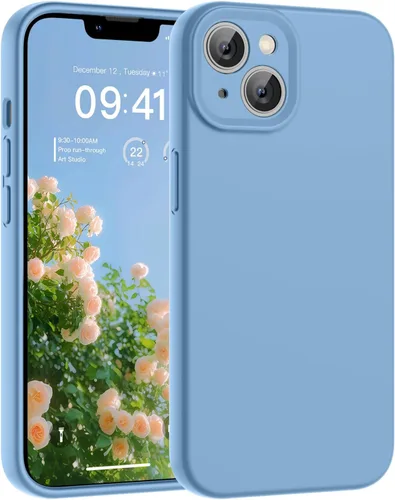 Vista 130 de SUPFINE - Funda diseñada para iPhone 12, silicona líquida premium con [forro de microfibra suave antiarañazos][protección de cámara mejorada], funda