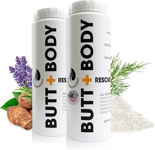Vista 9 de Palm Beach Naturals Polvo de rescate de glúteos y cuerpo para hombres y mujeres – Desodorante de cuerpo entero absorbe el sudor, controla el olor
